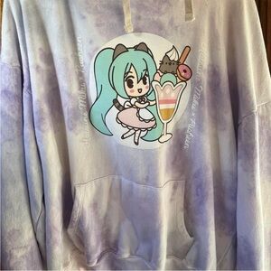 Hatsune Miku x Pusheen Tye-dye Hoodie